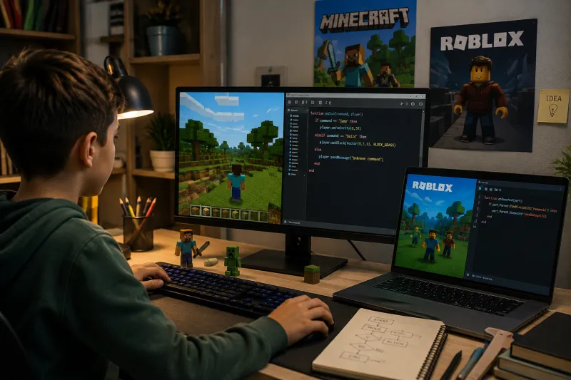 Minecraft ja Roblox programmeerimine